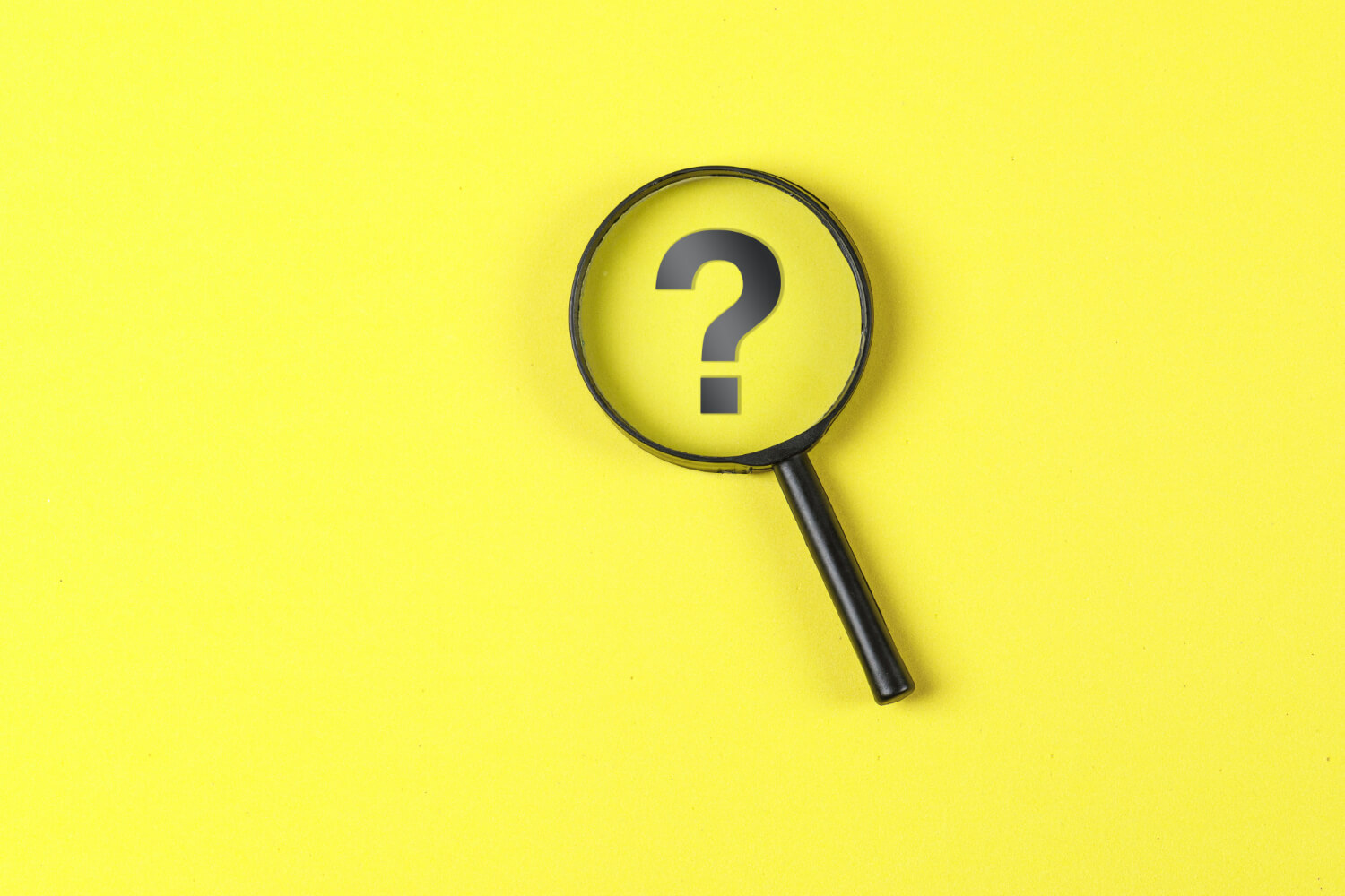 Question mark on a yellow background